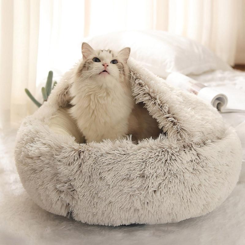 Round Plush Bed