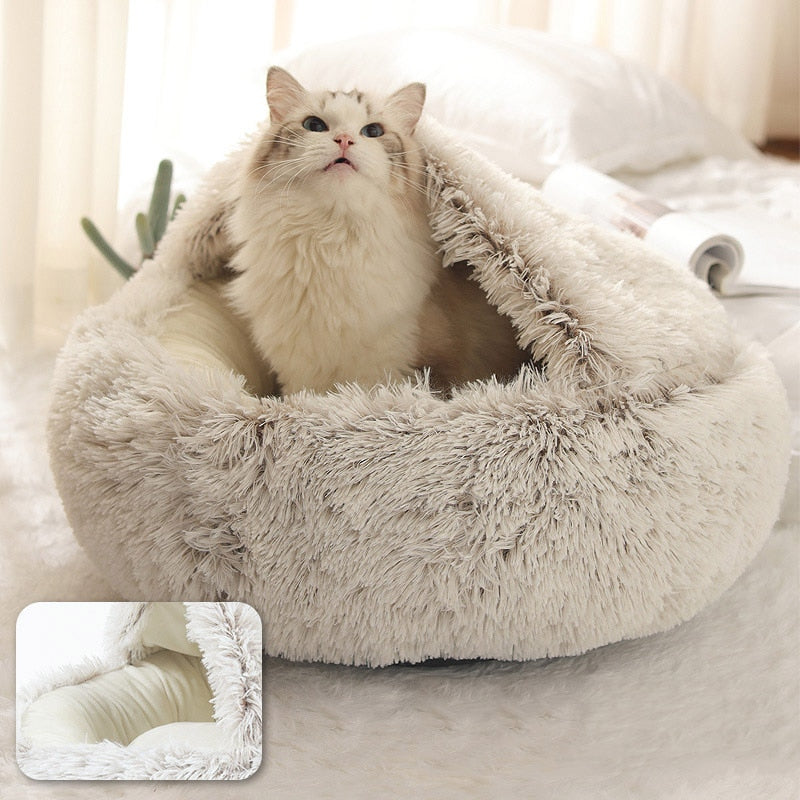 Round Plush Bed