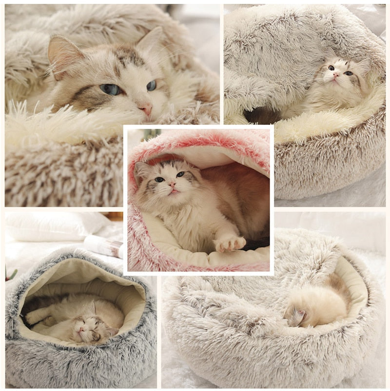Round Plush Bed