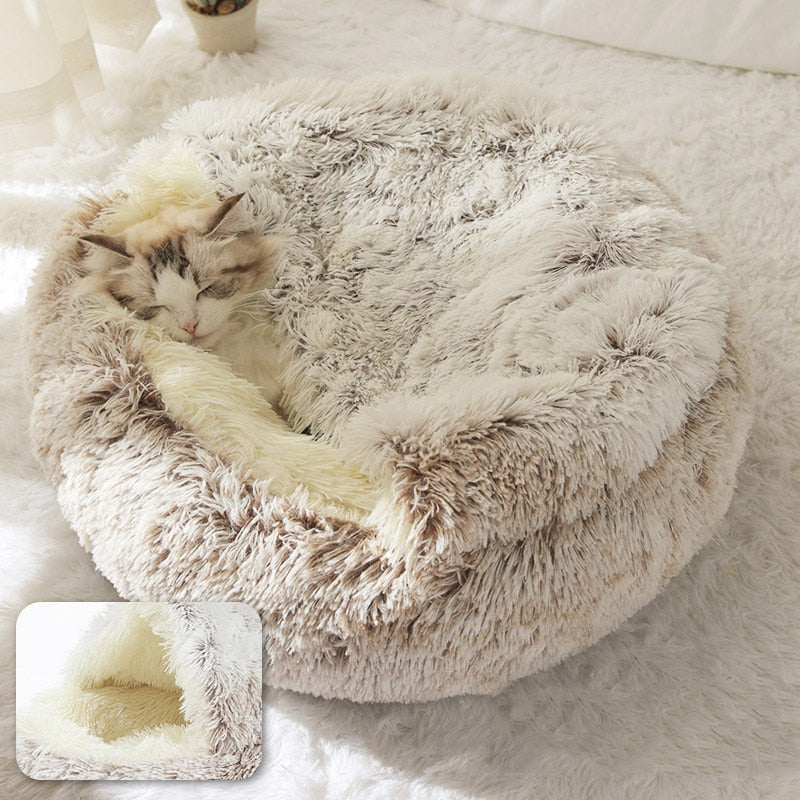 Round Plush Bed