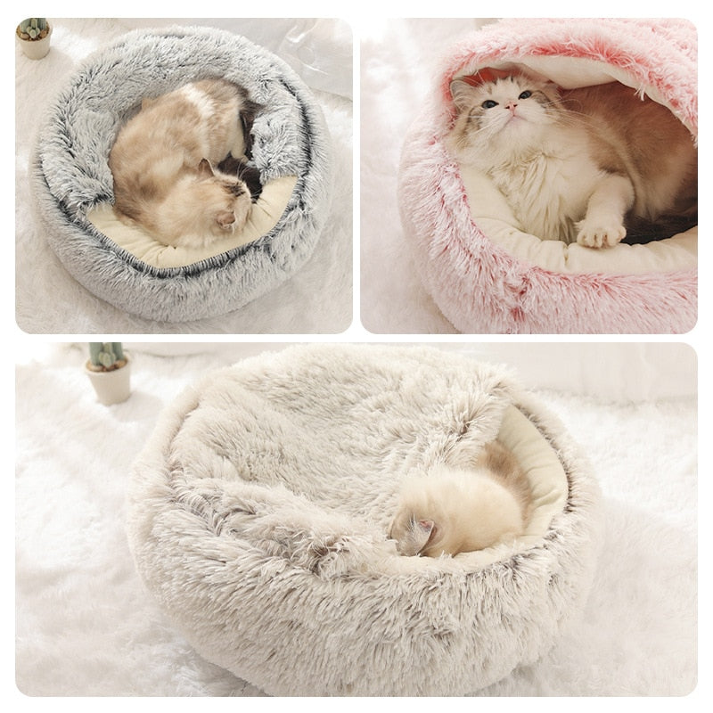 Round Plush Bed