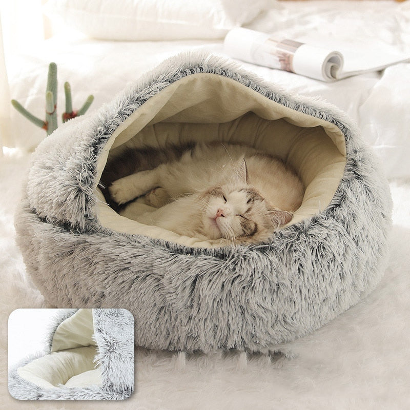 Round Plush Bed