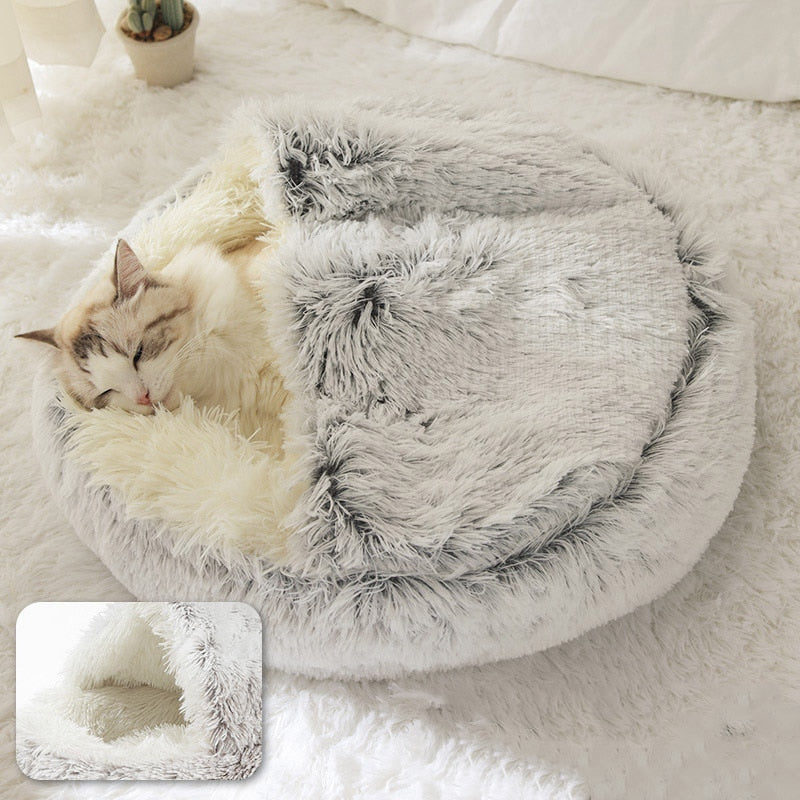 Round Plush Bed