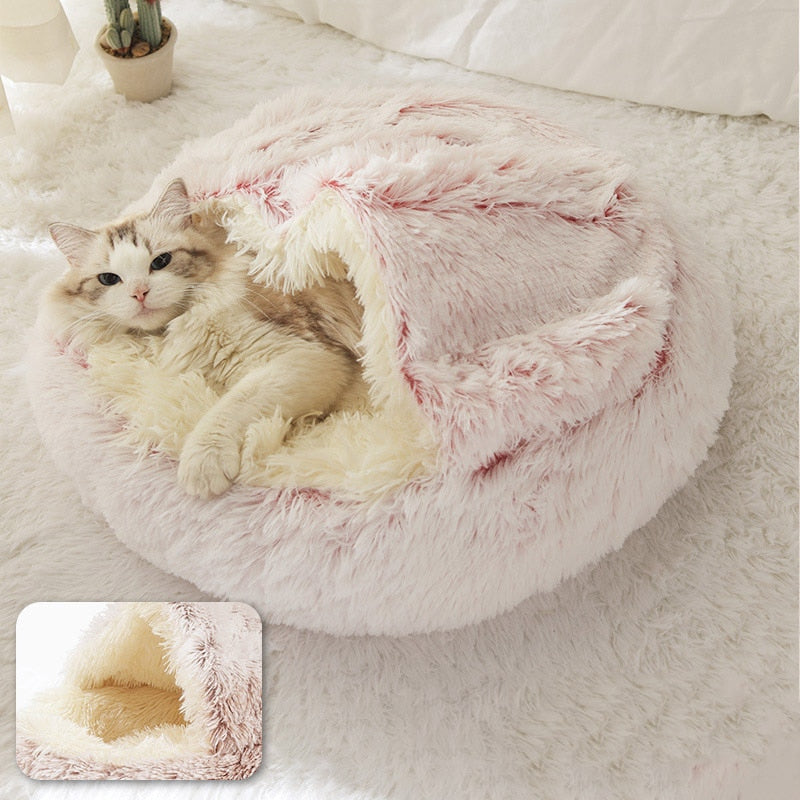 Round Plush Bed